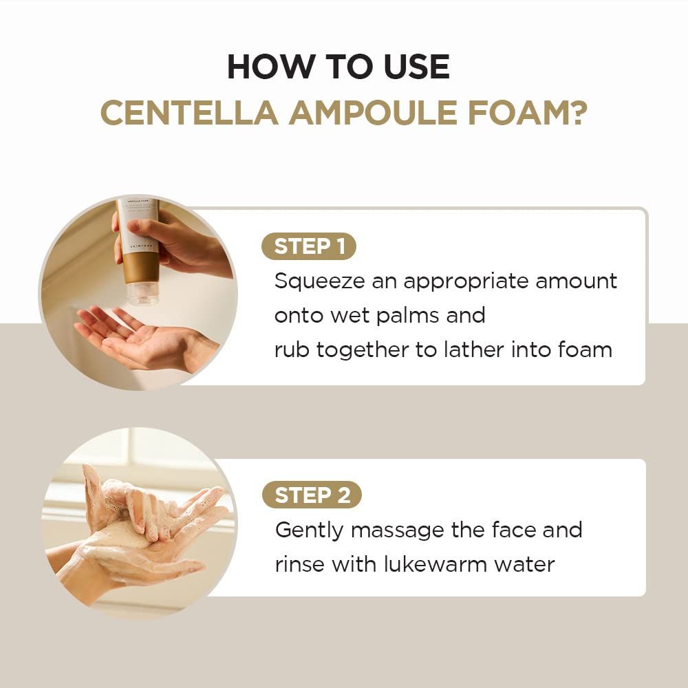 SKIN1004 Centella Face Cleanser Ampoule Foam - Korean Gentle Low pH Wash - 20.0 ml