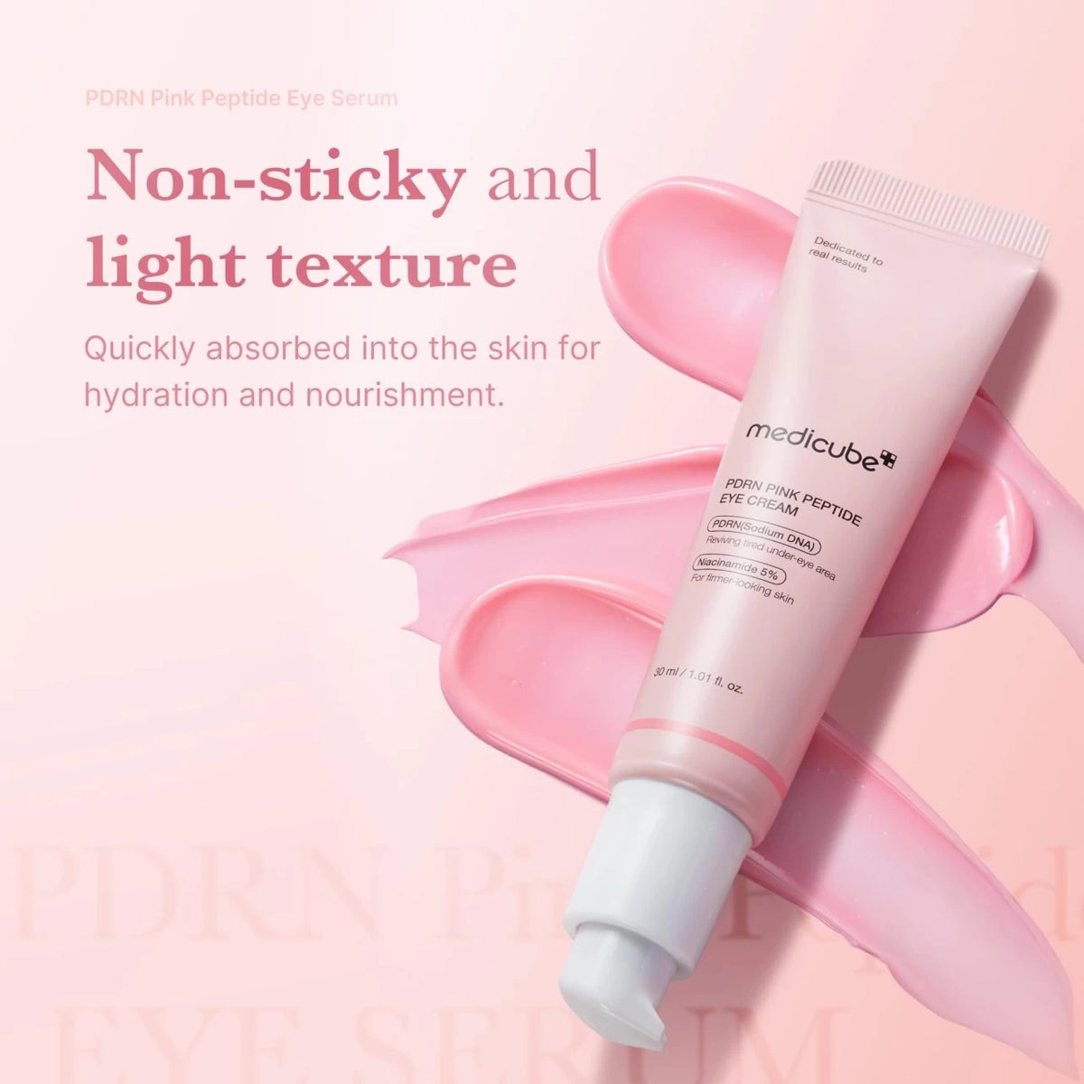 Medicube Pink Peptide Eye Serum for Fine Lines and Uneven Skin Tone 30ml
