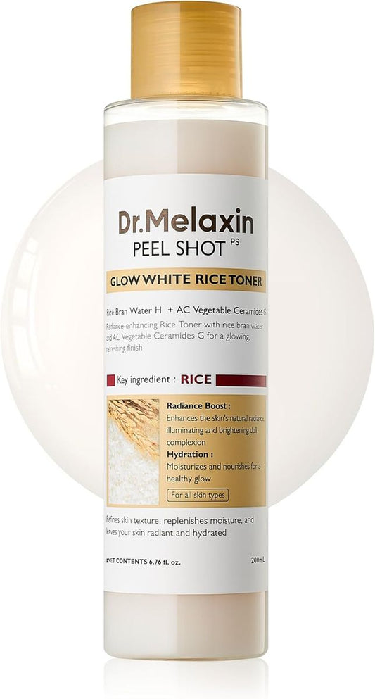 Dr. Melaxin Peel Shot Glow White Rice Toner (200ml)