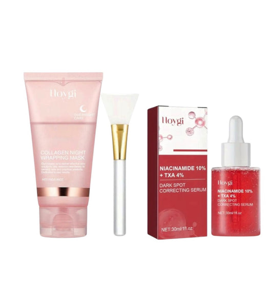 Hoygi- Collagen Night Wrapping Mask + Hoygi Dark Spot Correcting Serum