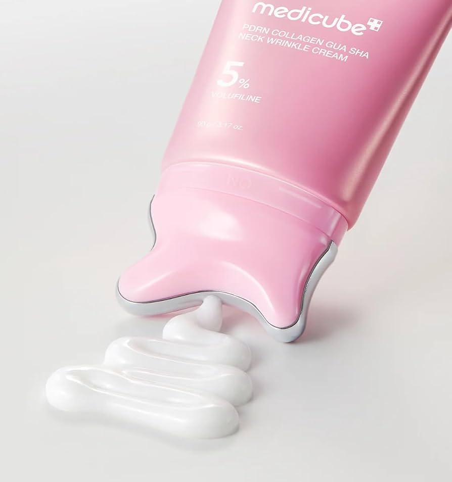 Medicube PDRN Collagen Gua Sha Neck Wrinkle Cream- 90 g | Gua Sha Head