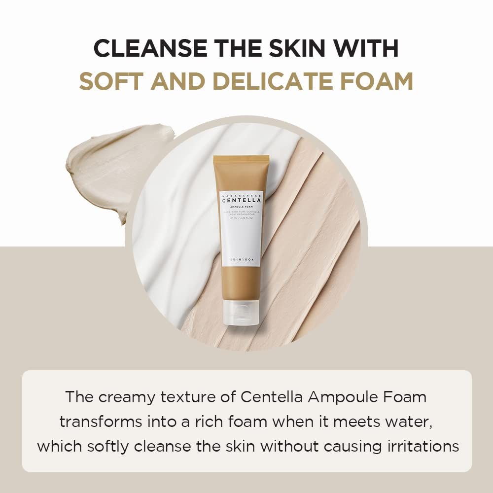 SKIN1004 Centella Face Cleanser Ampoule Foam - Korean Gentle Low pH Wash - 20.0 ml
