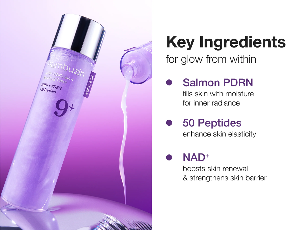 Numbuzin No.9 NAD PDRN Glow
Boosting Toner (150ml)