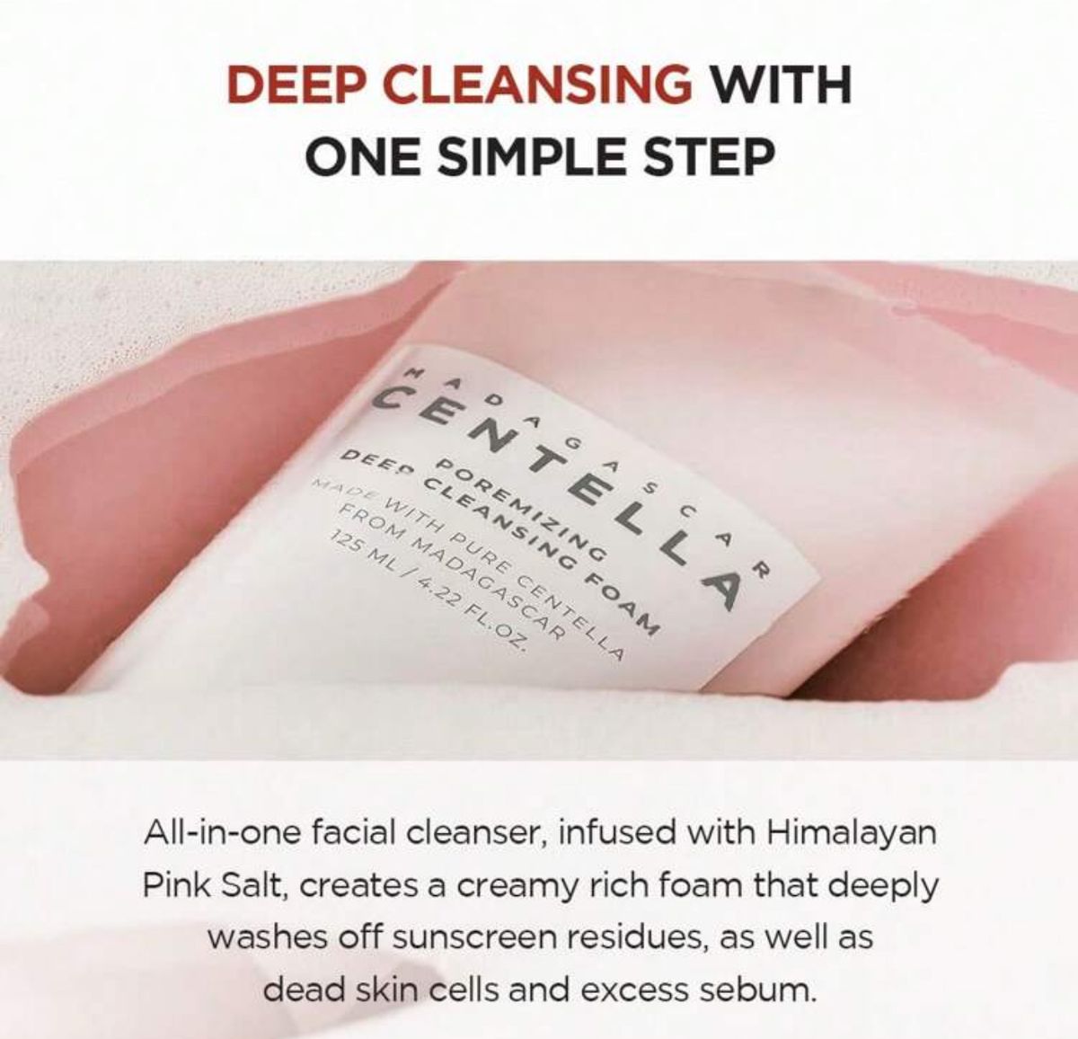 SKIN1004 Centella Deep Cleansing Face Foam - Poremizing & Sebum Remover