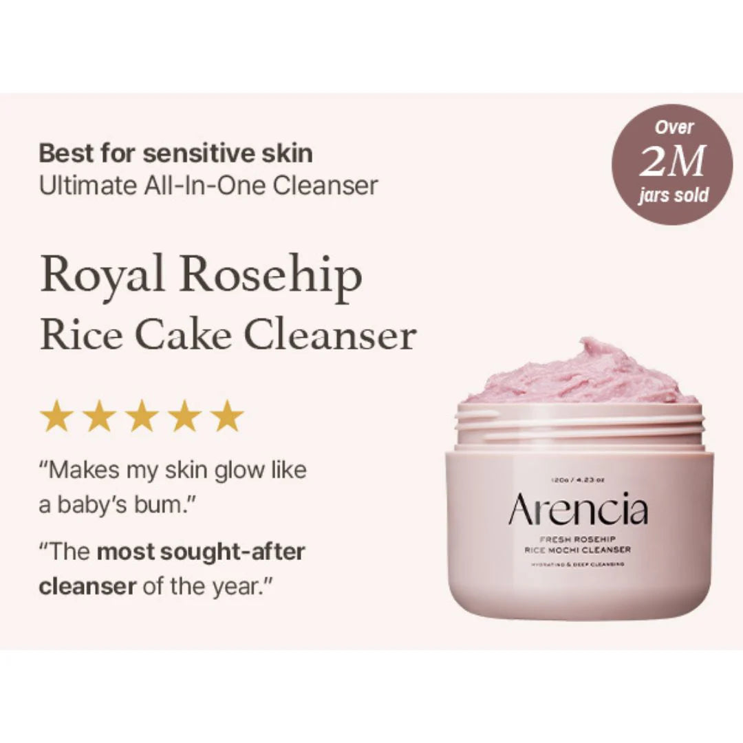 Arencia Fresh Rosehip Rice Mochi Cleanser 120g