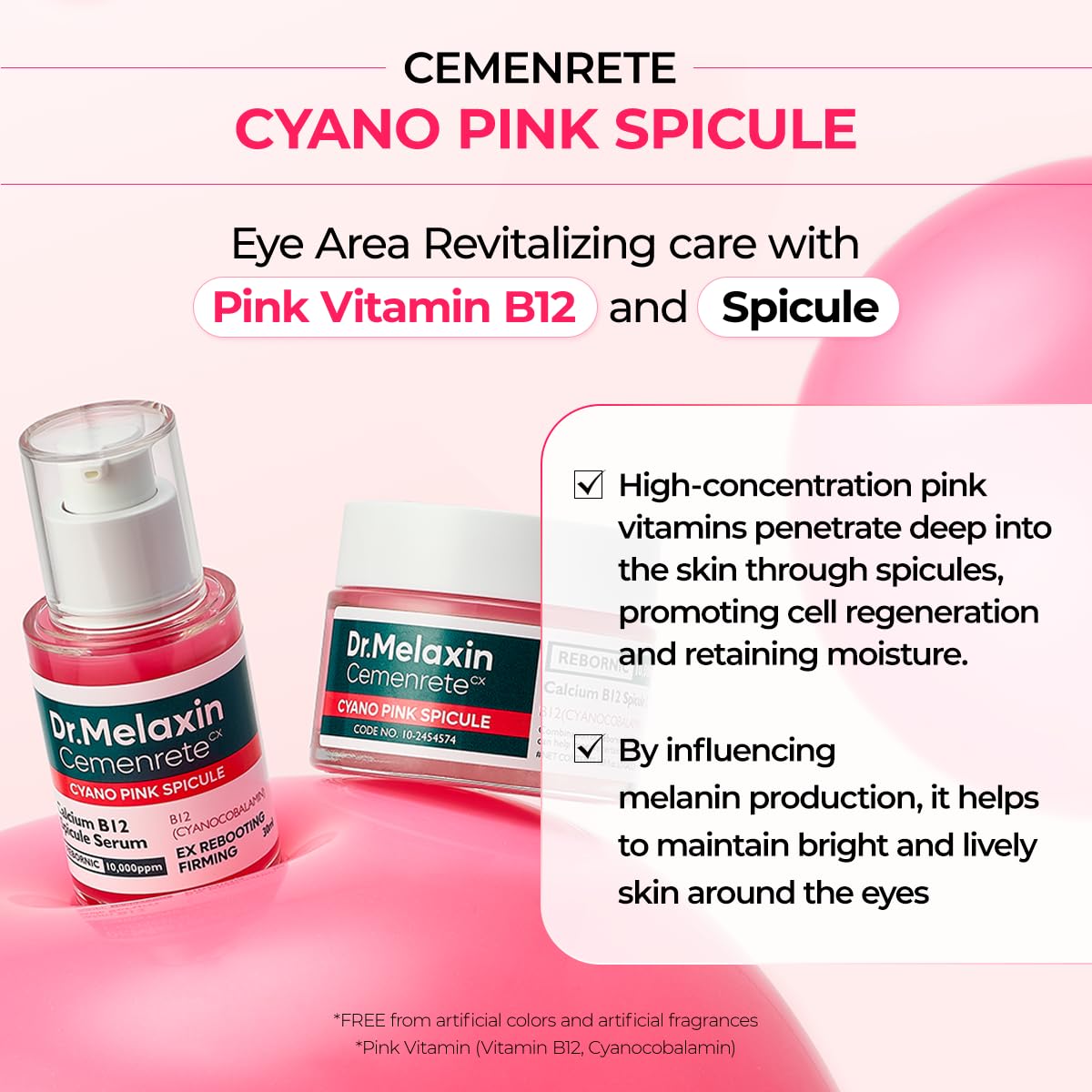 Dr Melaxin Cyano Pink Spicule Eye Cream for Dark Circles and Fine Line Care