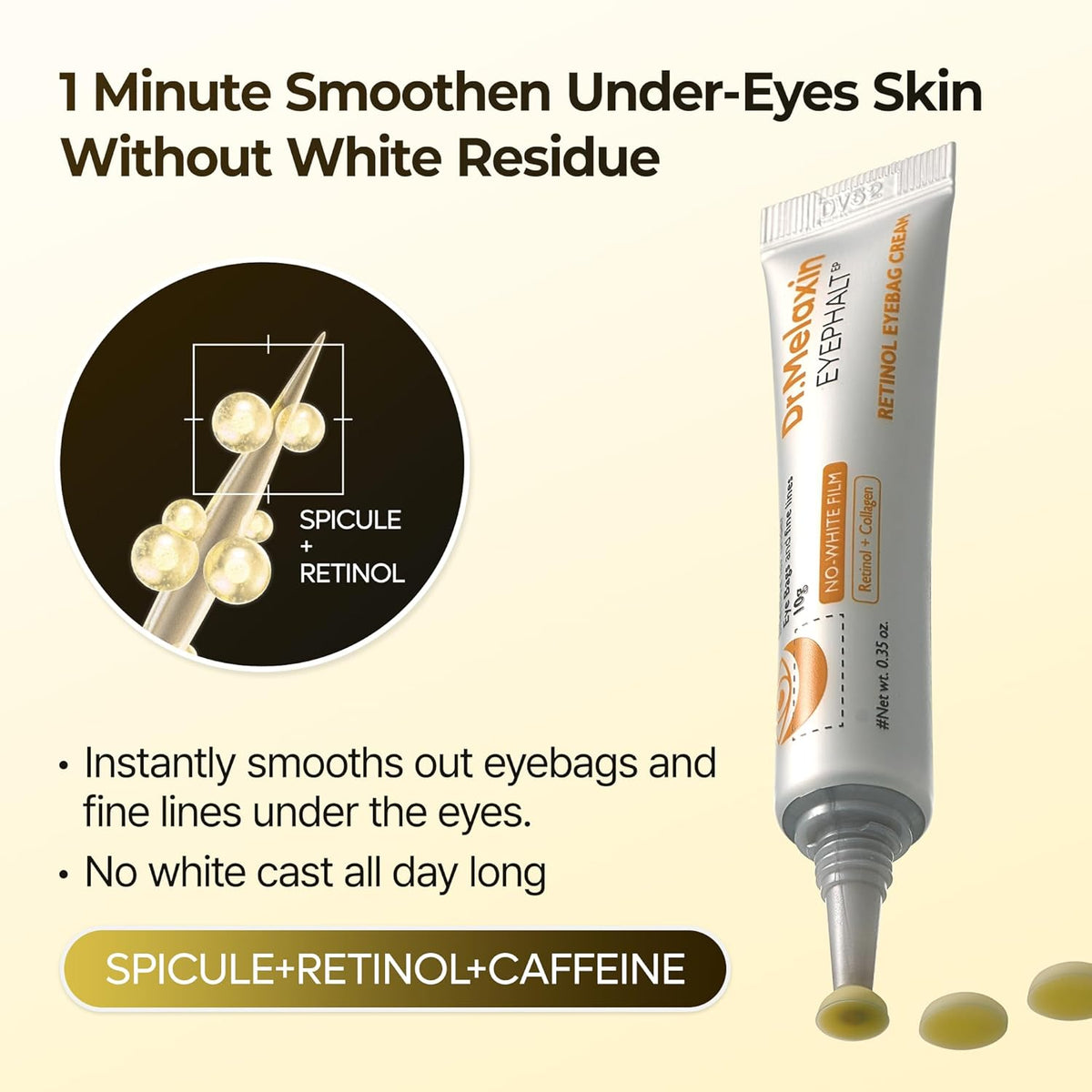 Dr.Melaxin Retinol Eye Bag Cream Niacinamide Ceramide Anti Aging Eye Care