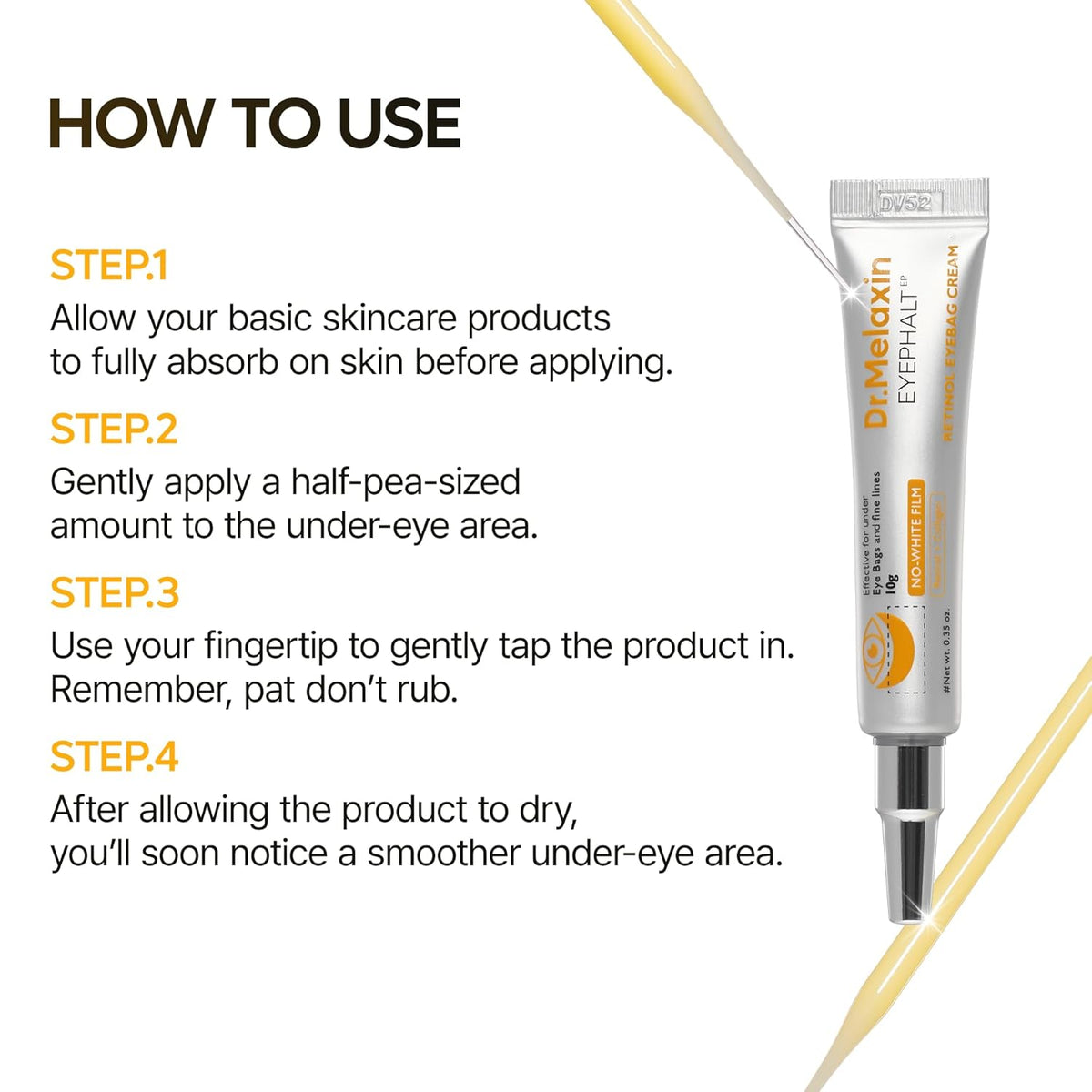 Dr.Melaxin Retinol Eye Bag Cream Niacinamide Ceramide Anti Aging Eye Care