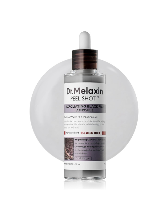 Dr. Melaxin Peel Shot Exfoliating Black Rice Ampoule (80ml)